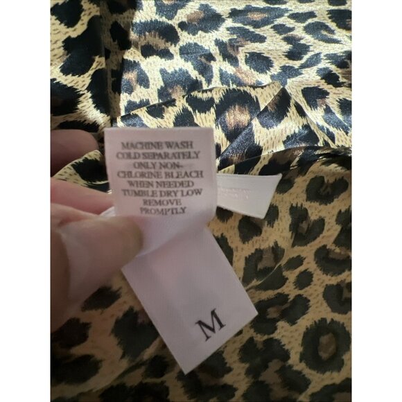 VICTORIA'S SECRET Leopard Print Satin Women's Maxi Dress M  Lingerie - Picture 15 of 16